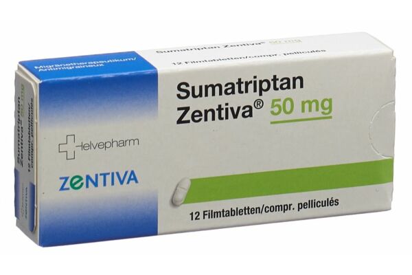Sumatriptan Zentiva Filmtabl 50 mg 12 Stk