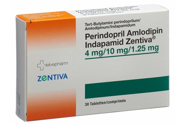 Perindopril Amlodipin Indapamid Zentiva Tabl 4mg/10mg/1.25mg 30 Stk