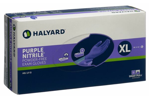 HALYARD Untersuchungshandschuhe XL Nitril Purple texturiert 90 Stk