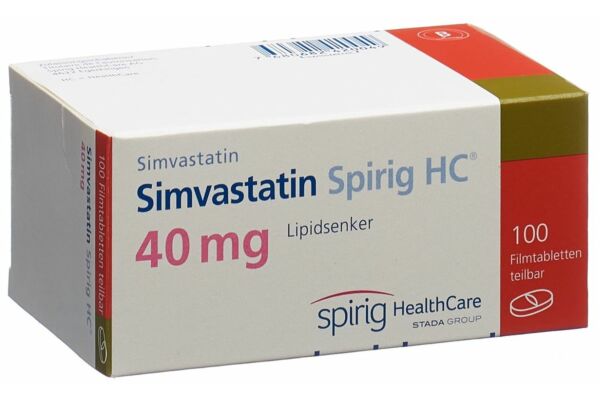 Simvastatine Spirig HC cpr pell 40 mg 100 pce