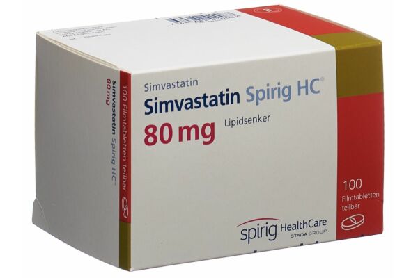 Simvastatine Spirig HC cpr pell 80 mg 100 pce