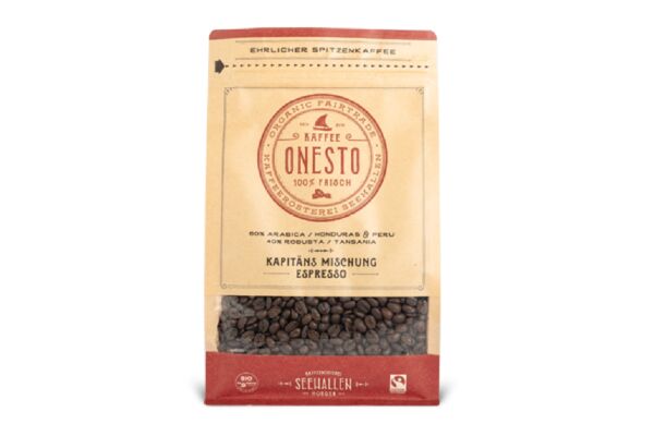 ONESTO café en grains mélange kapitäns sach 500 g