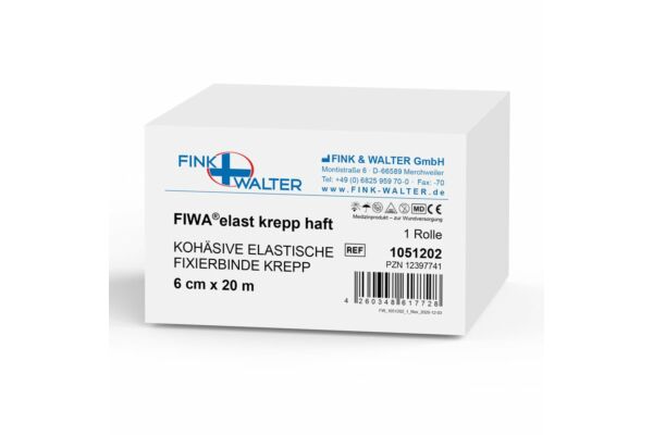 FIWA elast Fixierbinden krepp haft 6cmx20m Rolle
