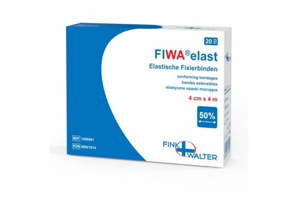 FIWA elast Fixierbinden 4cmx4m Rolle 20 Stk