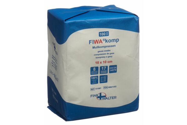 FIWA komp compresses de gaze 10x10cm 100 pce