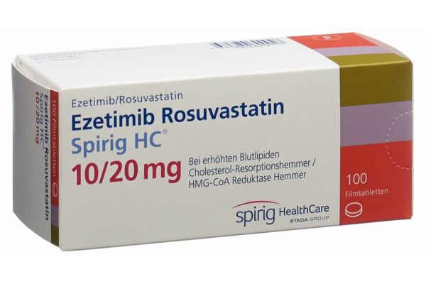 Ezétimibe Rosuvastatine Spirig HC cpr pell 10/20 mg 100 pce