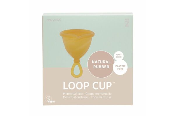 HEVEA Loop Cup Menstruationstasse Gr2 100% Kautschuk