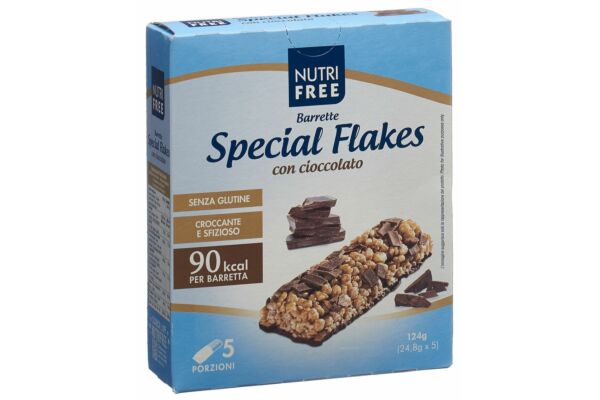 Nutrifree barres flakes choco sans gluten 5 x 24.8 g