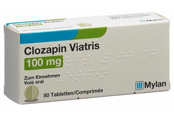 Clozapin Viatris Tabl 100 mg 50 Stk