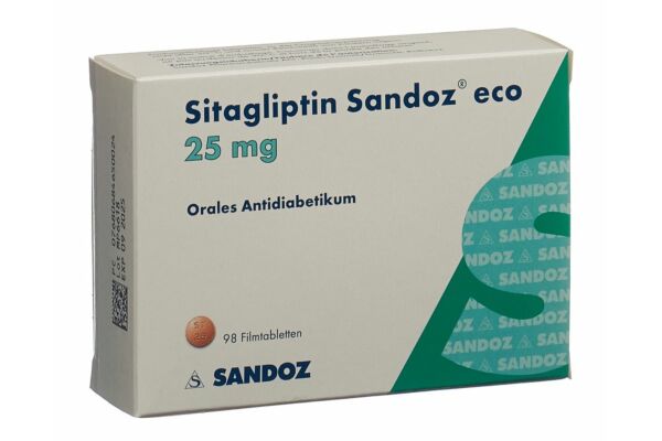 Sitagliptin Sandoz eco Filmtabl 25 mg 98 Stk