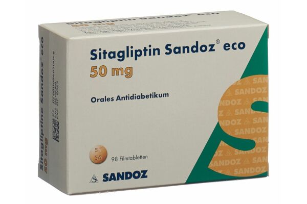 Sitagliptine Sandoz eco cpr pell 50 mg 98 pce