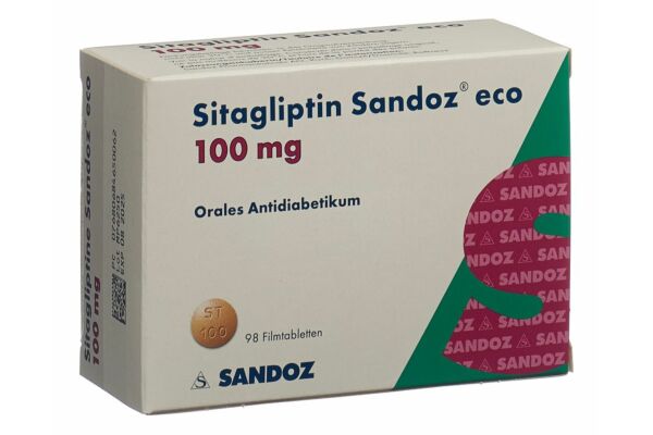 Sitagliptine Sandoz eco cpr pell 100 mg 98 pce