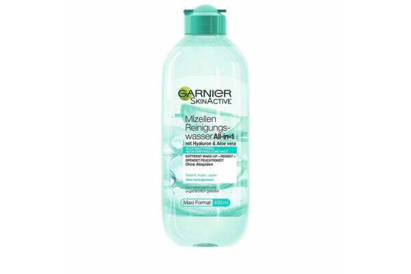 Garnier Skin Mizellen Reinigungswasser All-in-1 mit Hyaluron und Aloe Vera Fl 400 ml