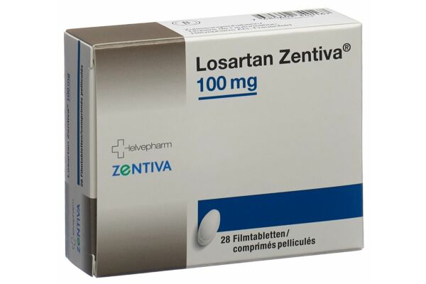 Losartan Zentiva Filmtabl 100 mg 28 Stk