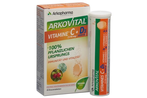 Arkovital Vitamin C + D3 Brausetabl 20 Stk