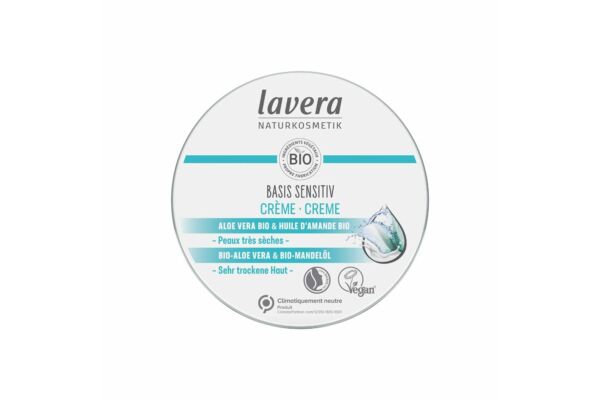 Lavera Basis Sensitiv crème all-round aloe & huile d'amande bte 150 ml