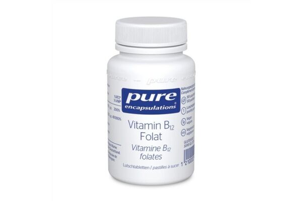 Pure Vitamine B12 folates cpr sucer Suisse bte 90 pce
