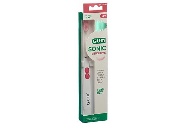 GUM Sonic Sensitive brosse à dents électrique blanc