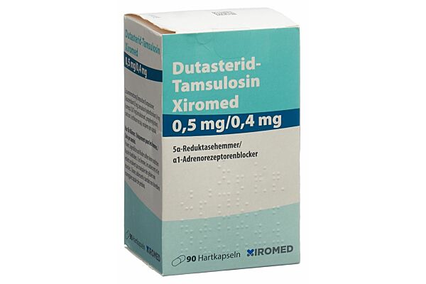 Dutastéride-Tamsulosine Xiromed caps 0.5/0.4 mg bte 90 pce