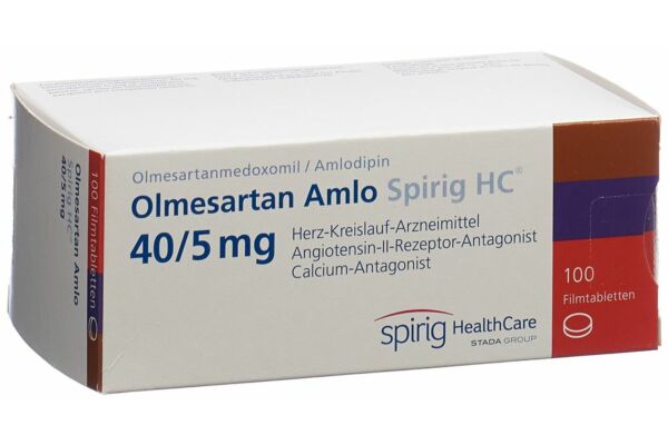 Olmésartan Amlo Spirig HC cpr pell 40 mg/5 mg 100 pce