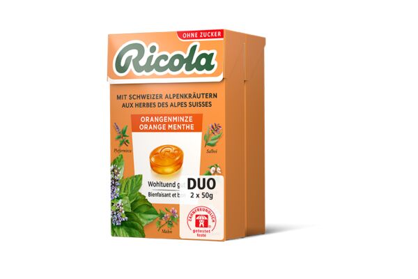 Ricola Original Bonbons ohne Zucker mit Stevia 2 x 50 g