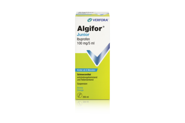 Algifor Junior Susp 100 mg/5ml mit Dosierspritze Fl 200 ml