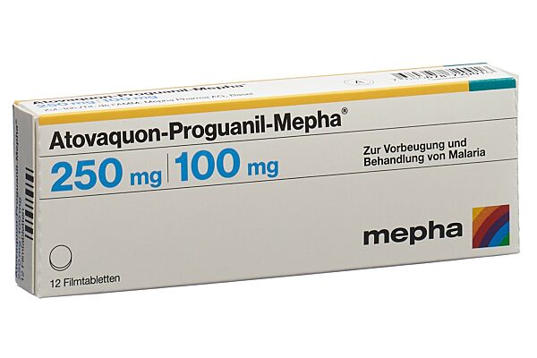 Atovaquon-Proguanil-Mepha cpr pell 250/100 12 pce