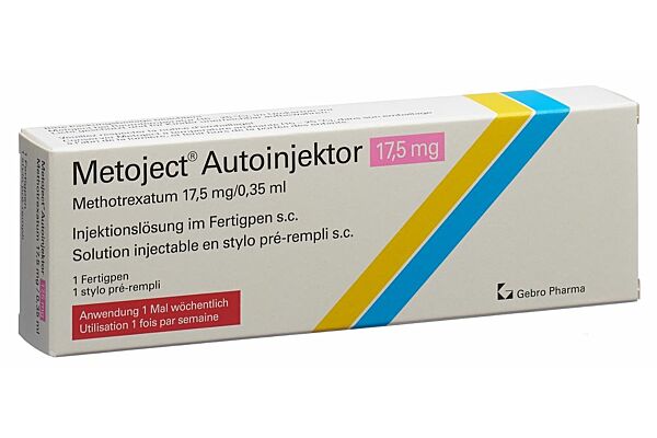 Metoject Inj Lös 17.5 mg/0.35ml Autoinjektor ohne Alkoholtupfer