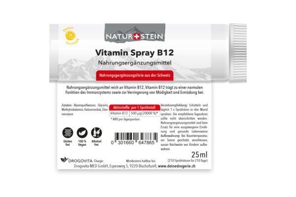Naturstein Vitamin B12 Spray 25 ml