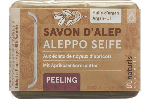 BIOnaturis ALEPPO Seife 3 % Lorbeer-Öl Peeling mit Arganöl 100 g