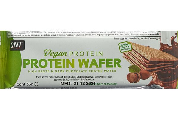 QNT Vegan Protein Wafer Hazelnut 35 g
