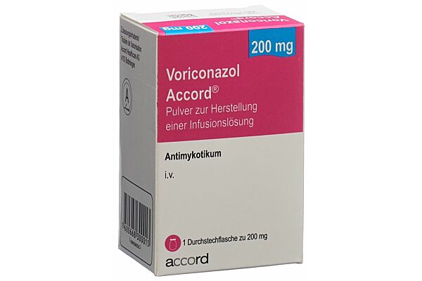 Voriconazol Accord Trockensub 200 mg zur Herstellung einer Infusionslösung Durchstf