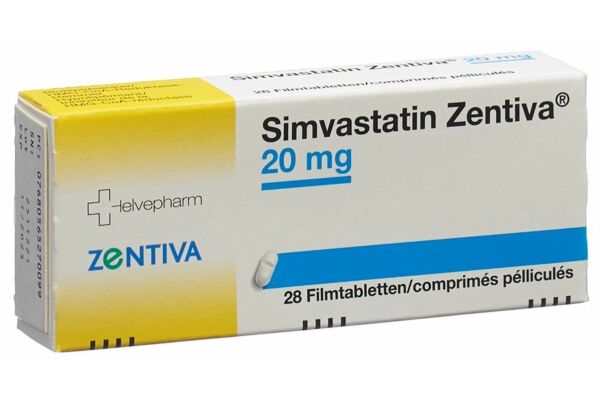 Simvastatin Zentiva Filmtabl 20 mg 28 Stk