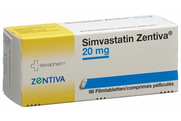 Simvastatin Zentiva Filmtabl 20 mg 98 Stk