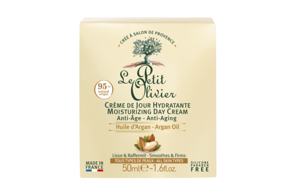 Le Petit Olivier crème de jour hydratante anti-âge huile d'argan tb 50 ml