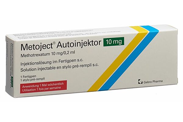 Metoject Inj Lös 10 mg/0.2ml Autoinjektor ohne Alkoholtupfer