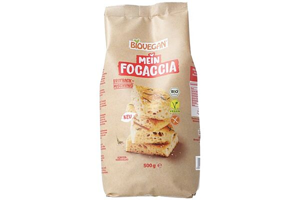 Biovegan Mein Focaccia Brotbackmischung vegan Btl 500 g