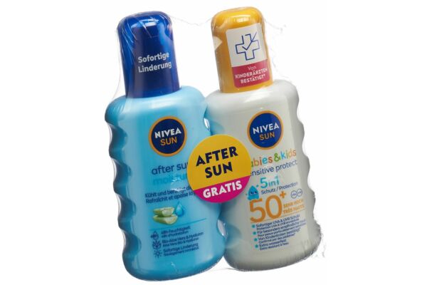 Nivea Mixpack Kids Sensitive Spray LSF50 400ml +After Sun Spray