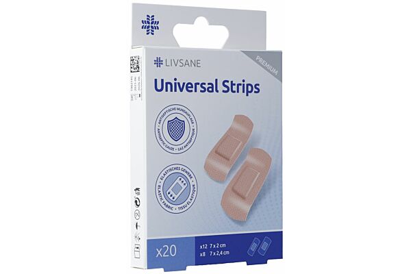 Livsane Premium Universal Pflaster Strips 20 Stk