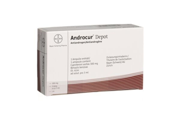 Androcur Depot sol inj 300 mg/3ml i.m. 3 amp 3 ml