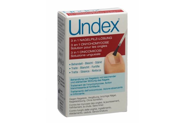 Undex 3 en 1 onychomycose solution pour les ongles 7 ml