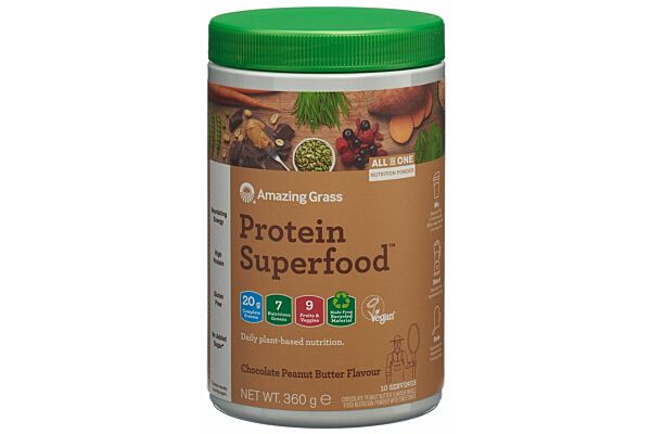 Amazing Grass Protein Superfood Schokolade Erdnuss Ds 360 g