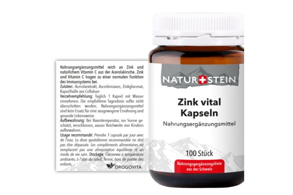 Naturstein Zinc Vital caps verre 100 pce