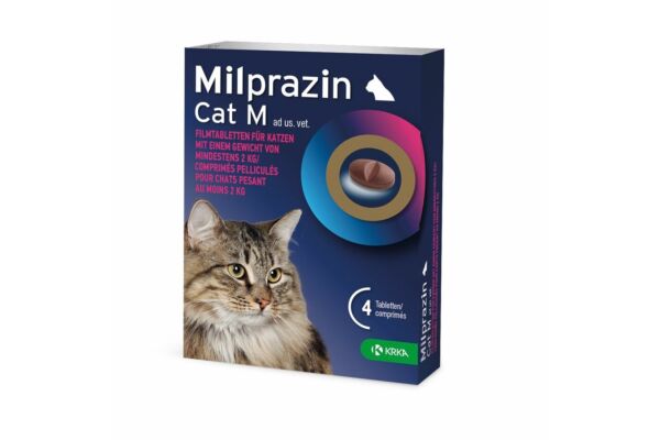 Milprazin Cat Filmtabl M ad us. vet. 4 Stk