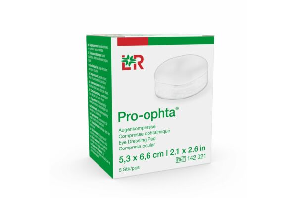 Pro-ophta compresse ophtalmique 5.3x6.6cm stérile 5 pce