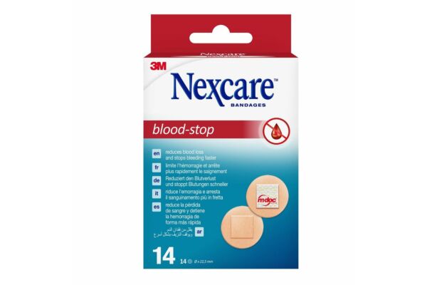 3M Nexcare Blood-Stop Pflaster rund 14 Stk
