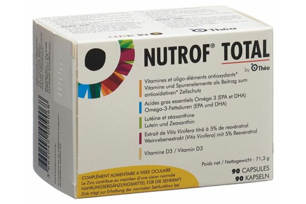 Nutrof Total Vit Spurenelement Omega 3 caps Vitamin D3 90 pce