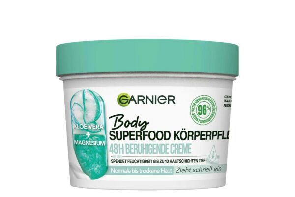 Garnier Body Superfood 48H beruhigende Creme Aloe Vera Topf 380 ml