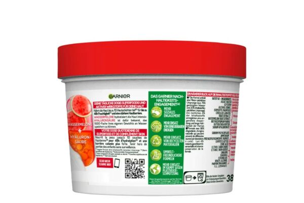 Garnier Body Superfood 48H feuchtigkeitsspendende Gel-Creme Wassermelone Topf 380 ml