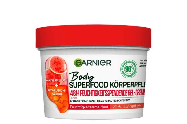 Garnier Body Superfood 48H gel crème hydratante pastèque pot 380 ml